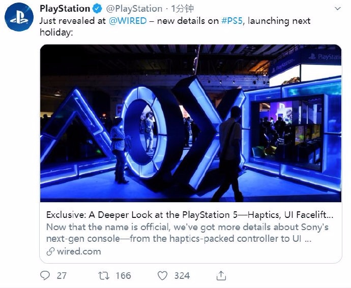 索尼“官宣”PS5消息,2020年底发售